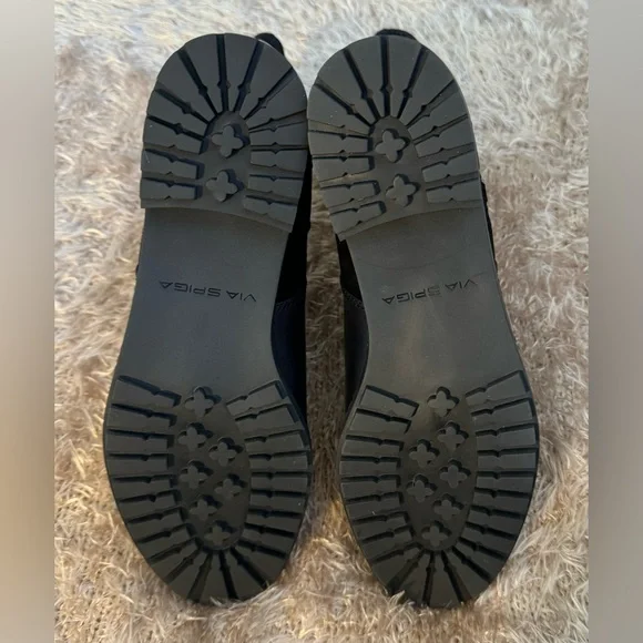 Via Spiga black leather and suede boots. Size 8 - Picture 4 of 8